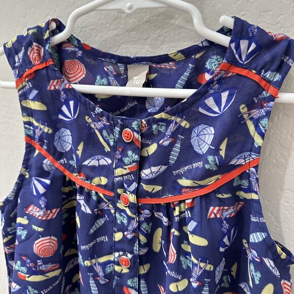 Tu Summer Beach Vacation Tank Tunic Top - Picture 2 of 8